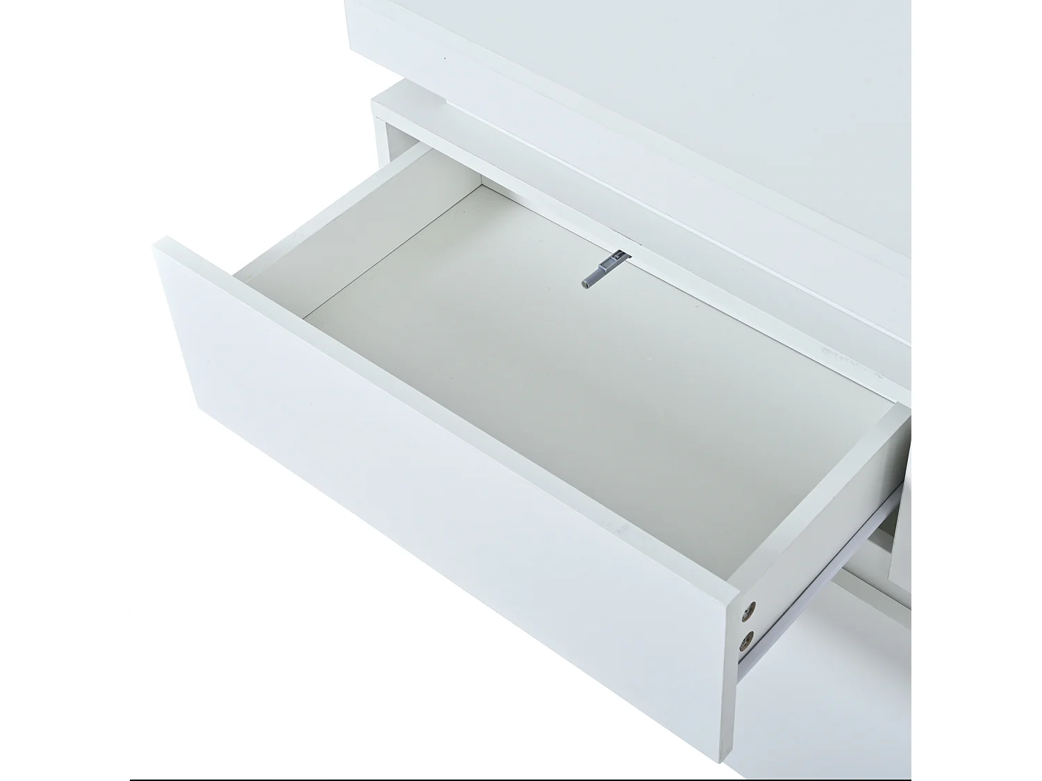 Buffet 140x35x72,5 cm - 2 gavetas e 4 portas - iluminação LED - painéis de partículas - branco