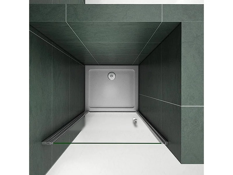 70x185 cm Box Doccia Per Nicchia Porta Battente Vetro Temperato 6mm Semitrasparente Anticalcare Satinato Opaco