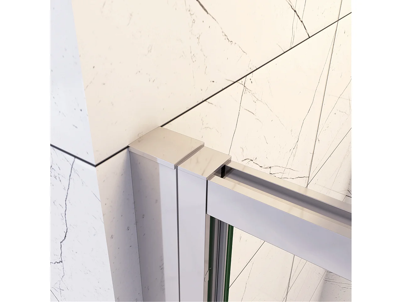 H.185 cm Box Doccia per Nicchia Porta Girevole Battente Vetro Temperato 5 mm Trasparente  Profili Cromati Lucidi Misura 80 cm