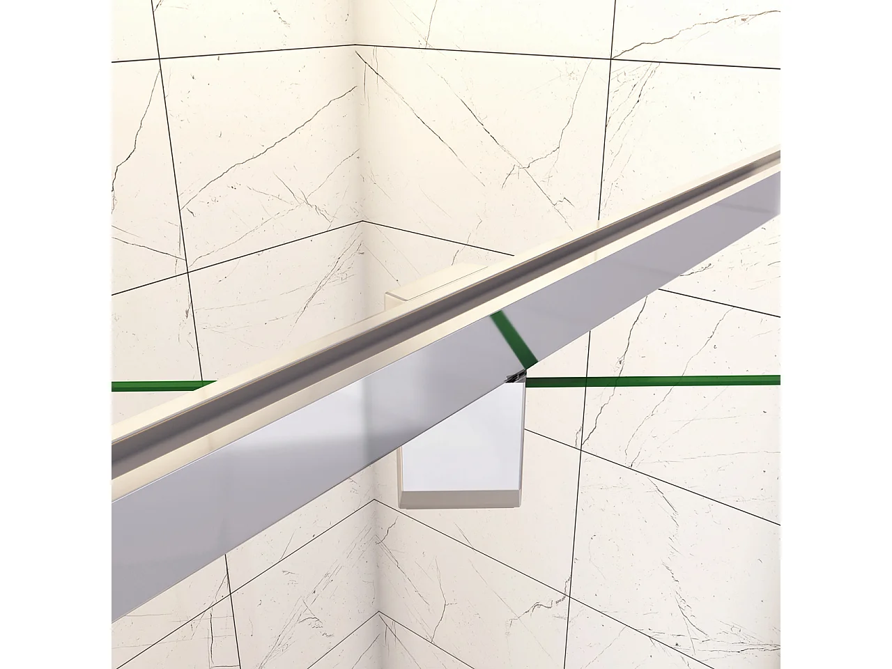 H.185 cm Box Doccia per Nicchia Porta Girevole Battente Vetro Temperato 5 mm Trasparente  Profili Cromati Lucidi Misura 86 cm