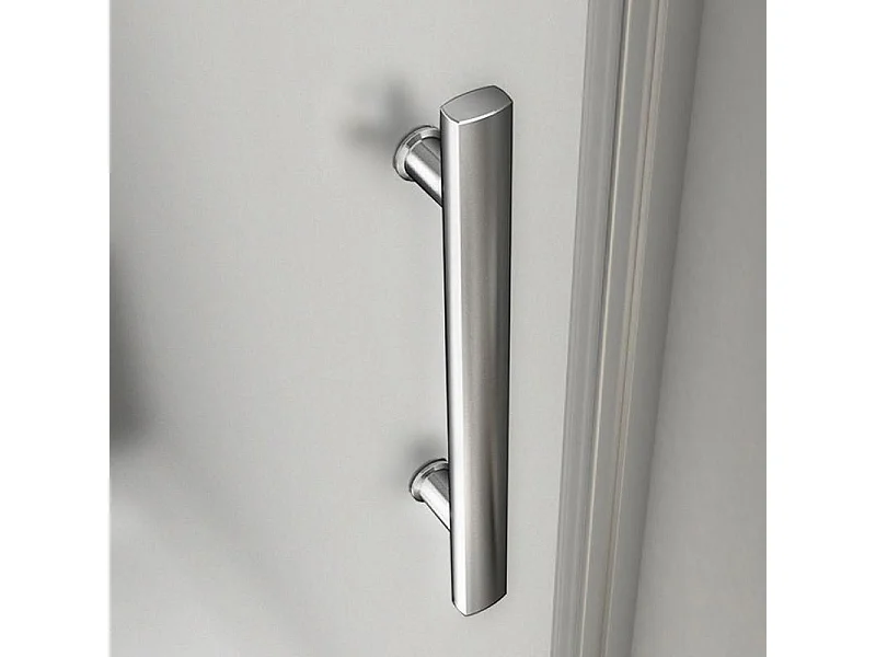 76x185 cm Box Doccia Per Nicchia Porta Battente Vetro Temperato 6mm Semitrasparente Anticalcare Satinato Opaco