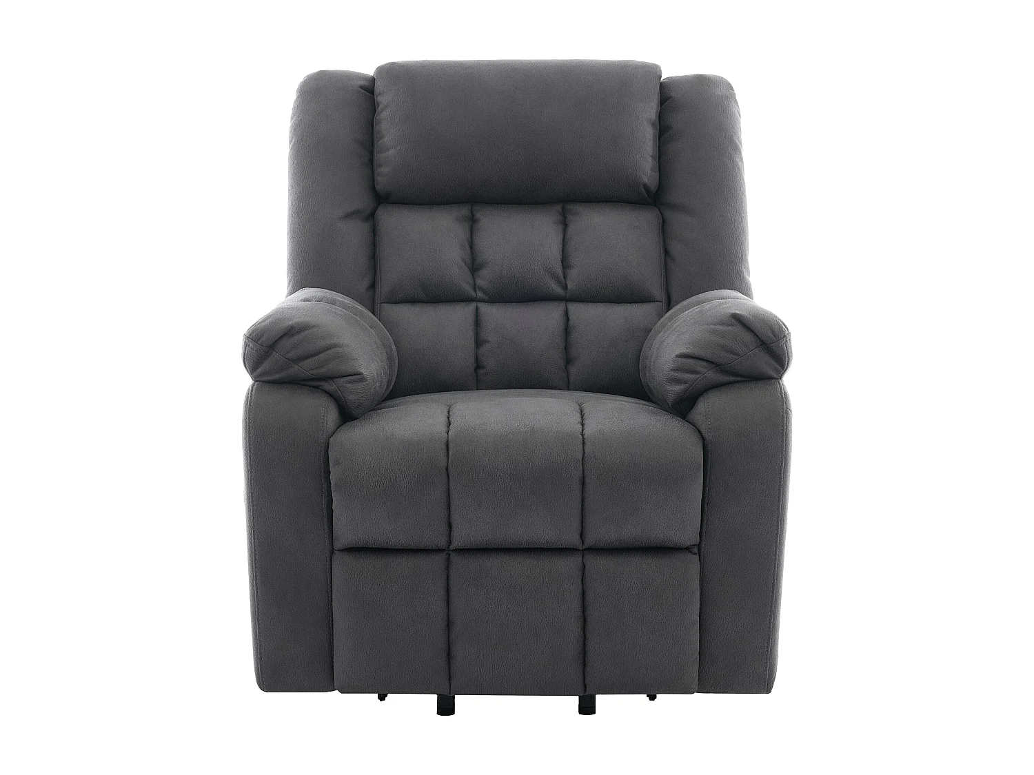 Fauteuil relax électrique avec fonction massage et chauffage - Poches latérales et USB - Gris