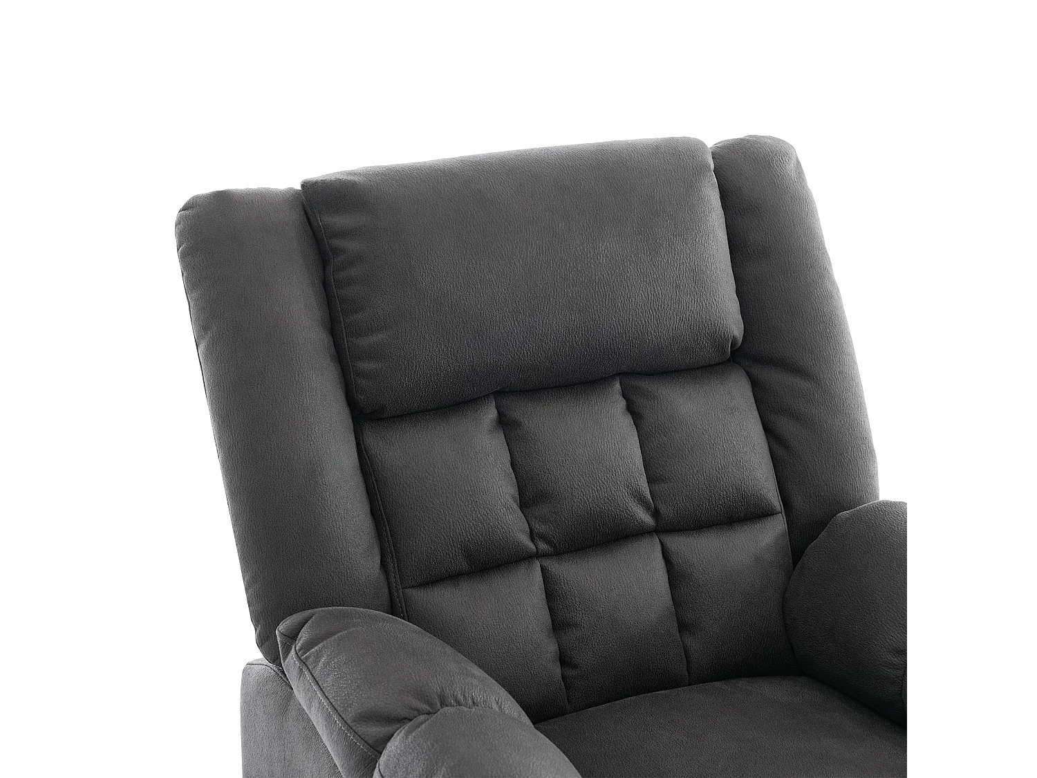 Fauteuil relax électrique avec fonction massage et chauffage - Poches latérales et USB - Gris
