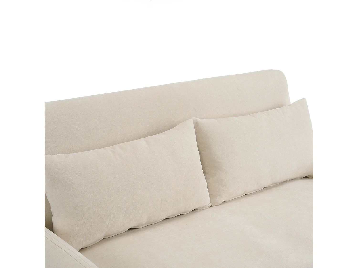 Canapé 2 places convertible avec USB et dossier réglable - Canapé-lit en chenille - Beige