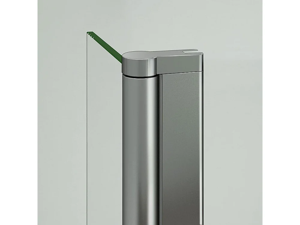 Paretina mobile per Walk In da 30 cm Altezza 200 cm Vetro Temperato Trasparente da 8 mm Anticalcare Telaio Cromato Lucido