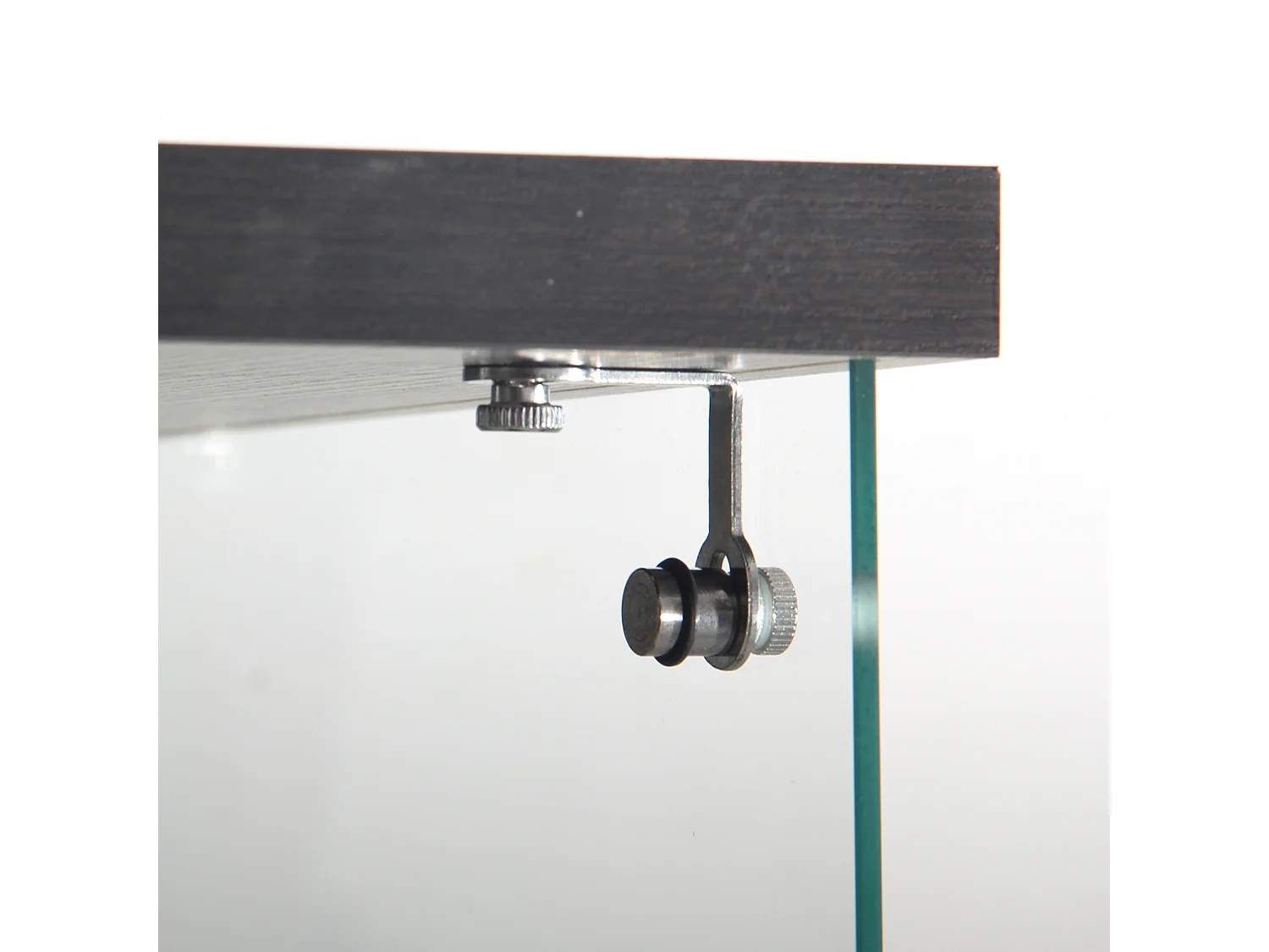 Vitrine en verre avec serrure et éclairage LED - 4 étagères - 1 porte - 36,5 x 42,5 x 164 cm - noir