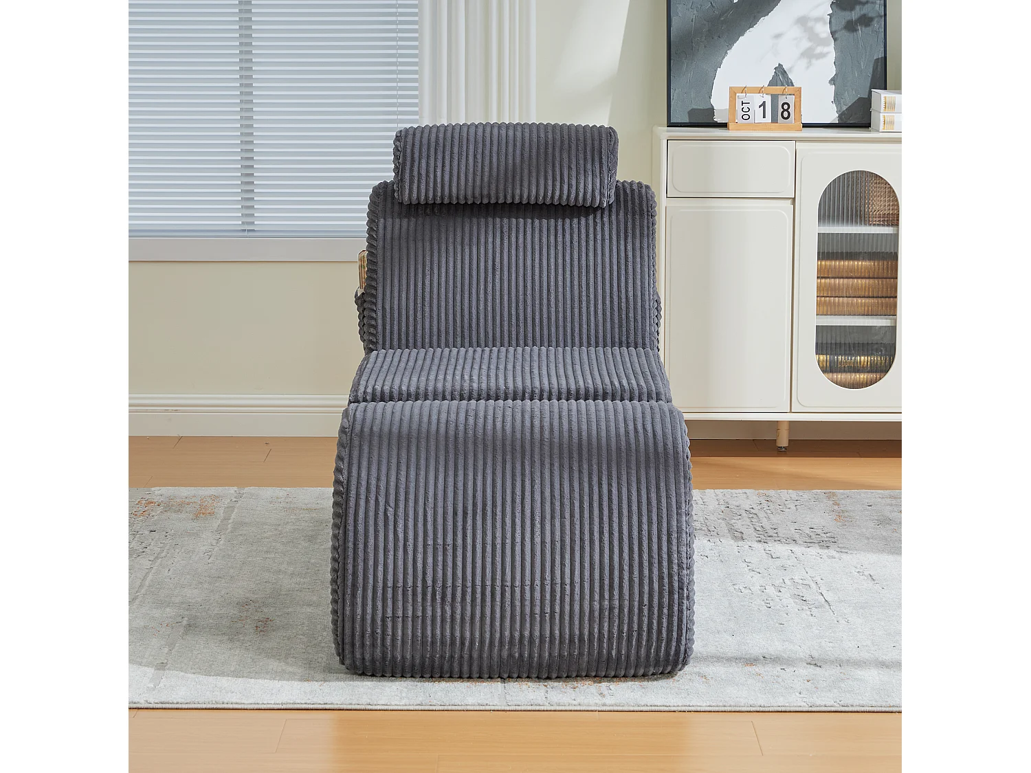 Canapé moderne au design unique et ergonomique - 160 x 66 x 90 cm - avec coussin d'assise amovible - velours - gris foncé