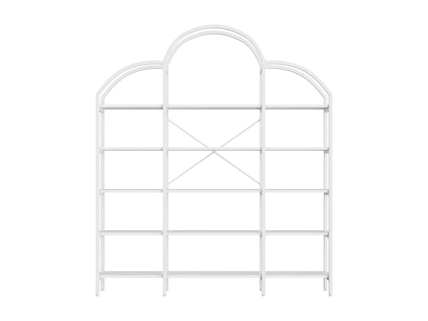 Étagère à 5 niveaux - design nuage unique - 170 x 26 x 190 cm - blanc