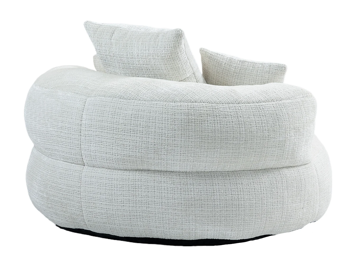 Fauteuil poire avec 3 coussins - Pour adulte et enfant - Chenille beige, sans montage