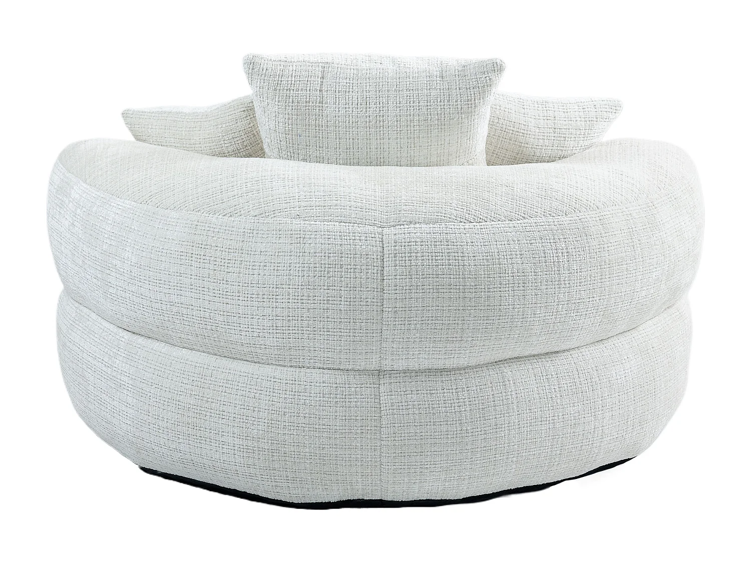 Fauteuil poire avec 3 coussins - Pour adulte et enfant - Chenille beige, sans montage