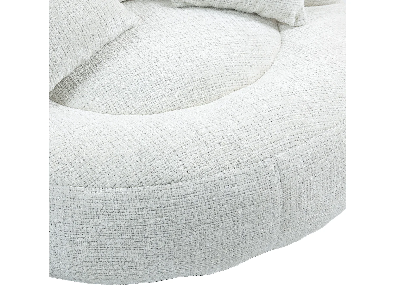 Fauteuil poire avec 3 coussins - Pour adulte et enfant - Chenille beige, sans montage