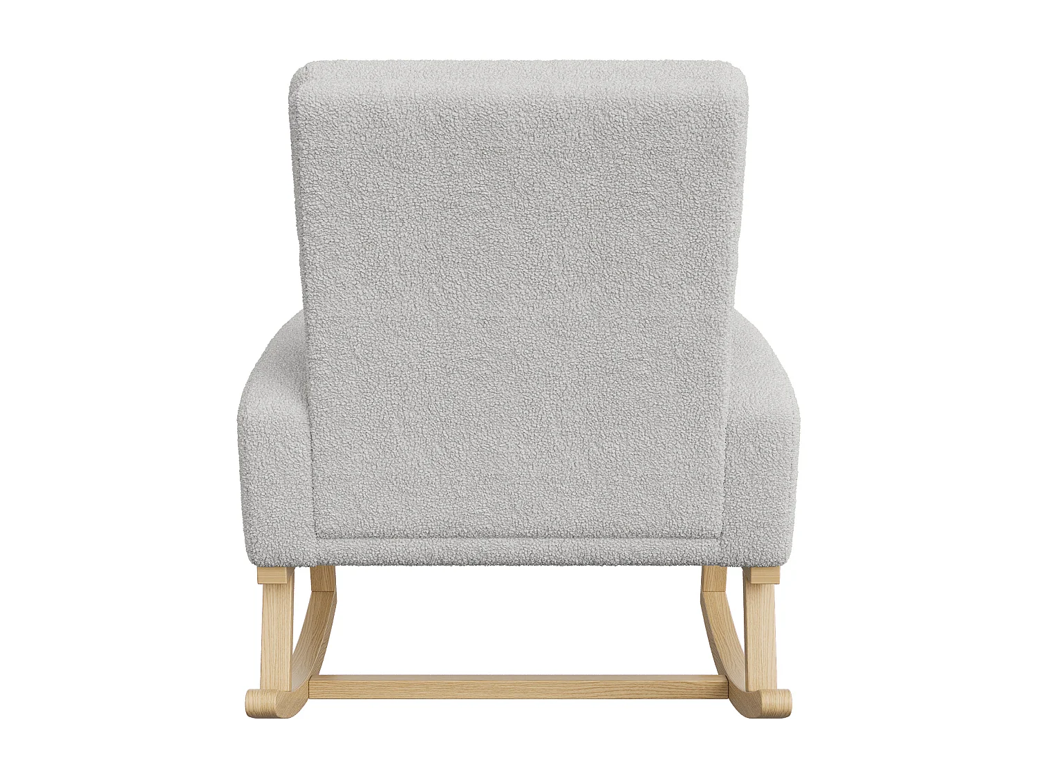 Fauteuil à bascule avec dossier - poches latérales - polaire douce - gris