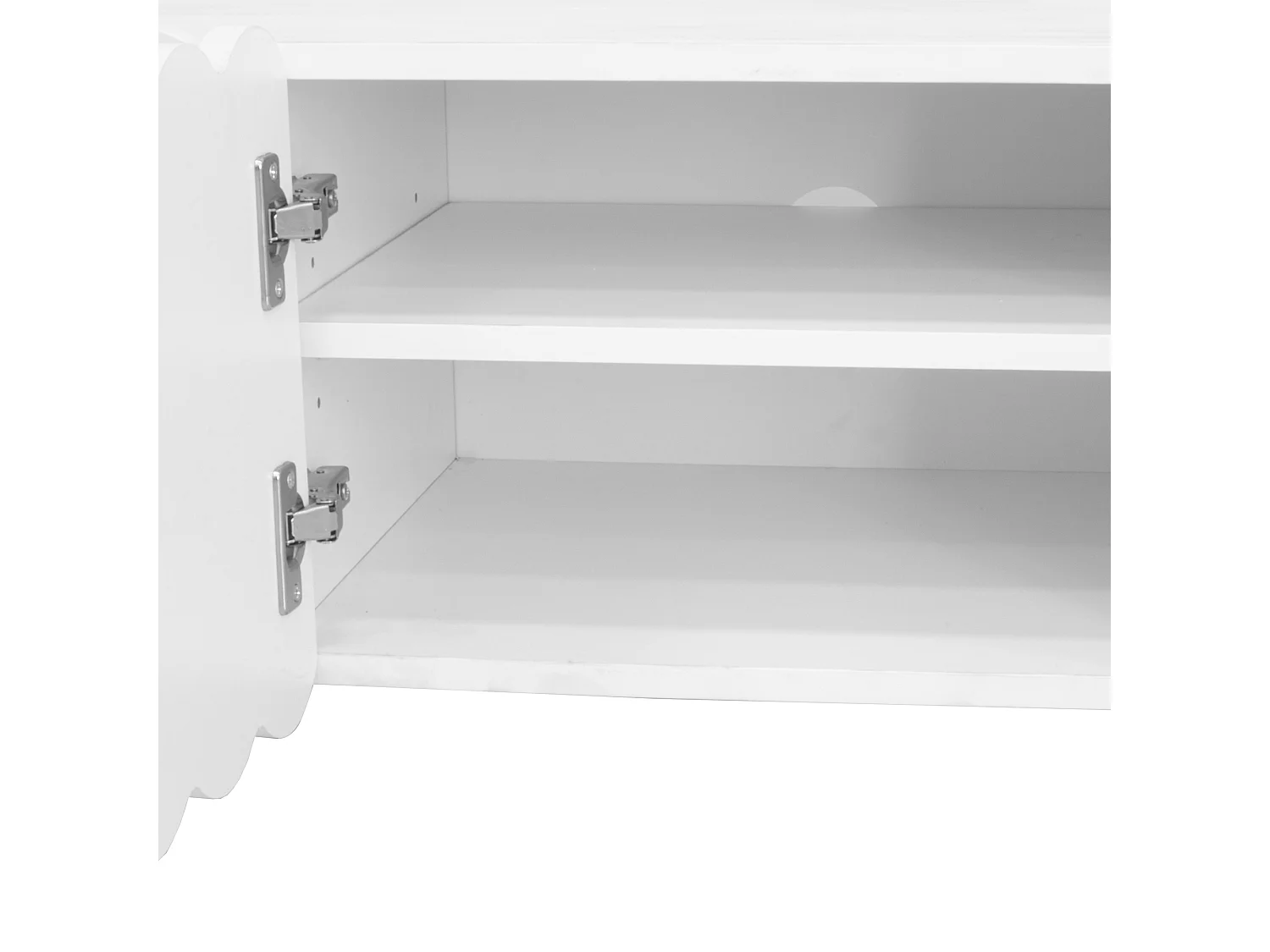 Meuble TV avec 4 tiroirs et 2 portes - Blanc 175 x 38 x 37 cm