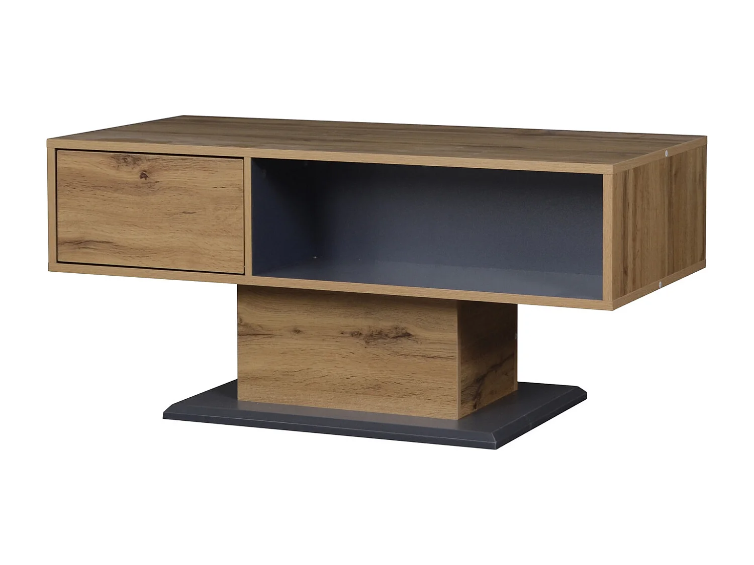 Table basse avec espace de rangement - table de salon multifonctionnelle - 100 x 50 x 46,5 cm