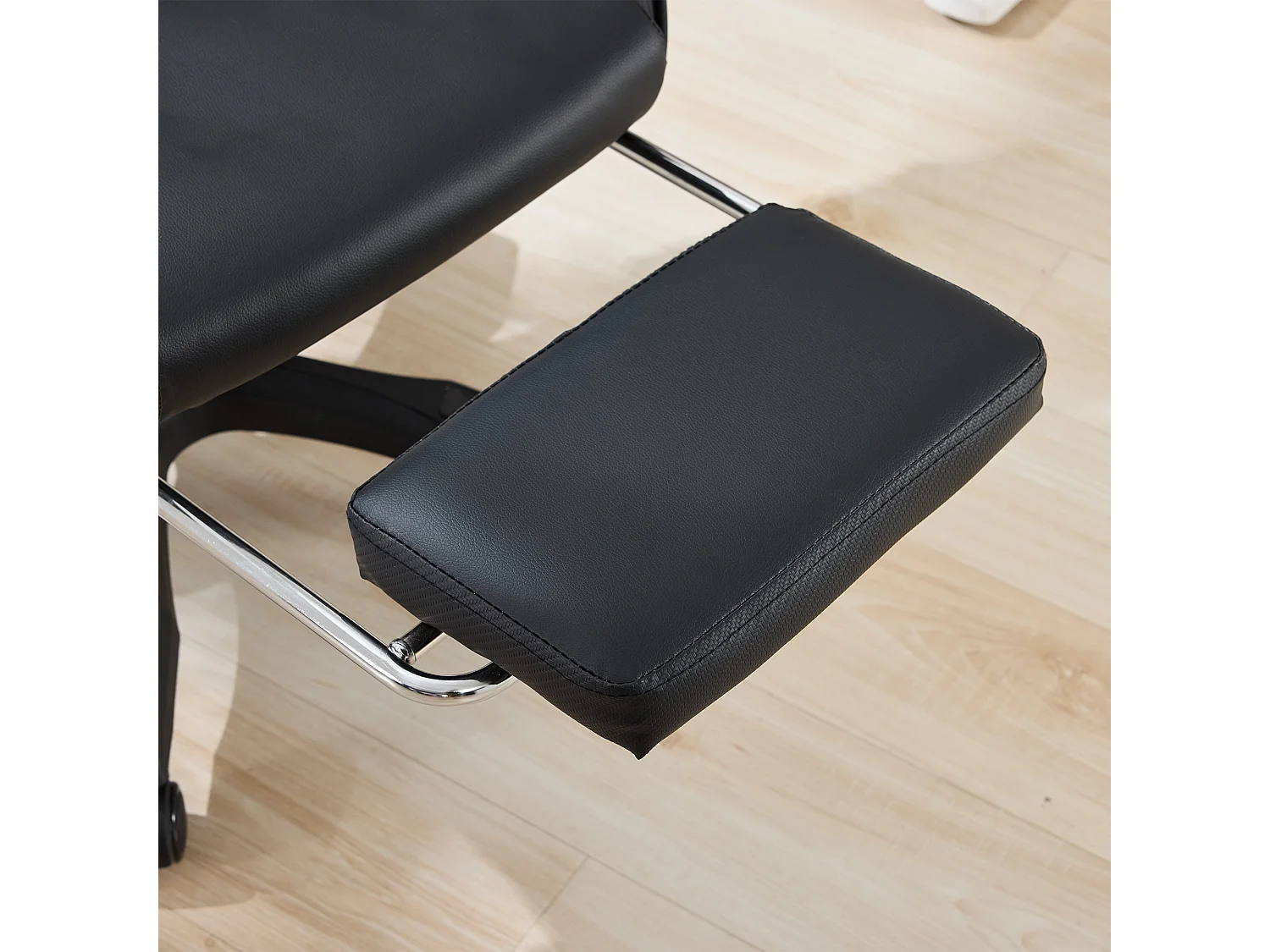 Fauteuil de bureau pivotant Massant en similicuir - Réglable en hauteur -Noir