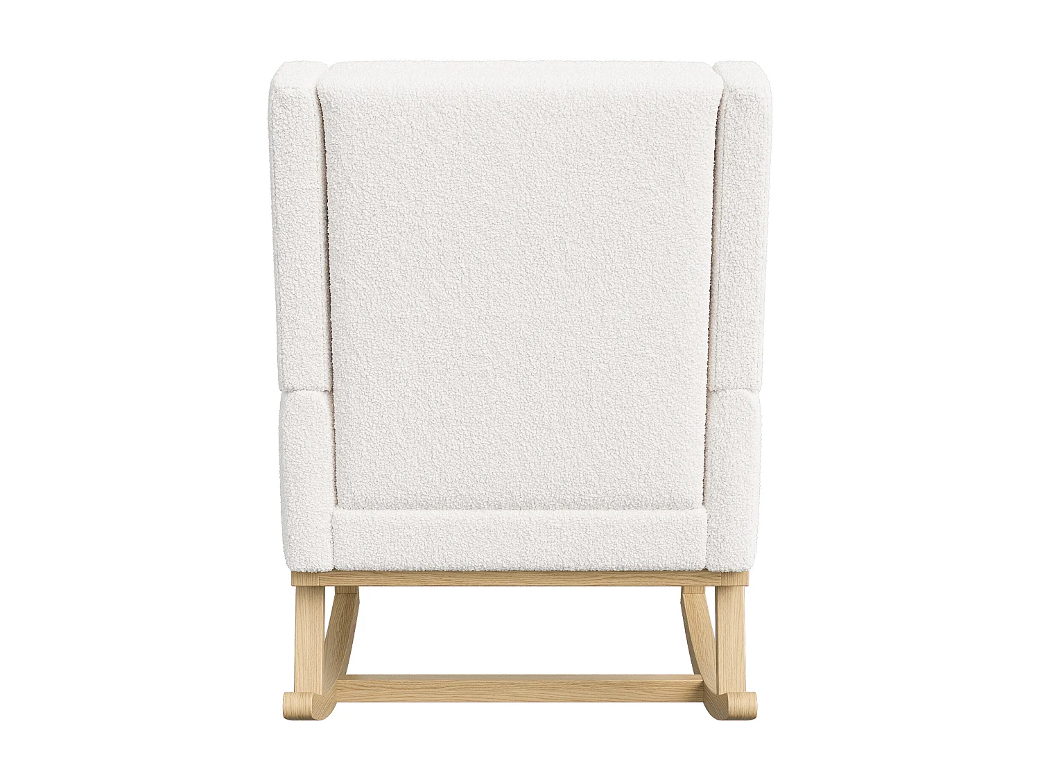 Fauteuil à bascule avec poches latérales et soutien lombaire - Polaire Teddy - Blanc