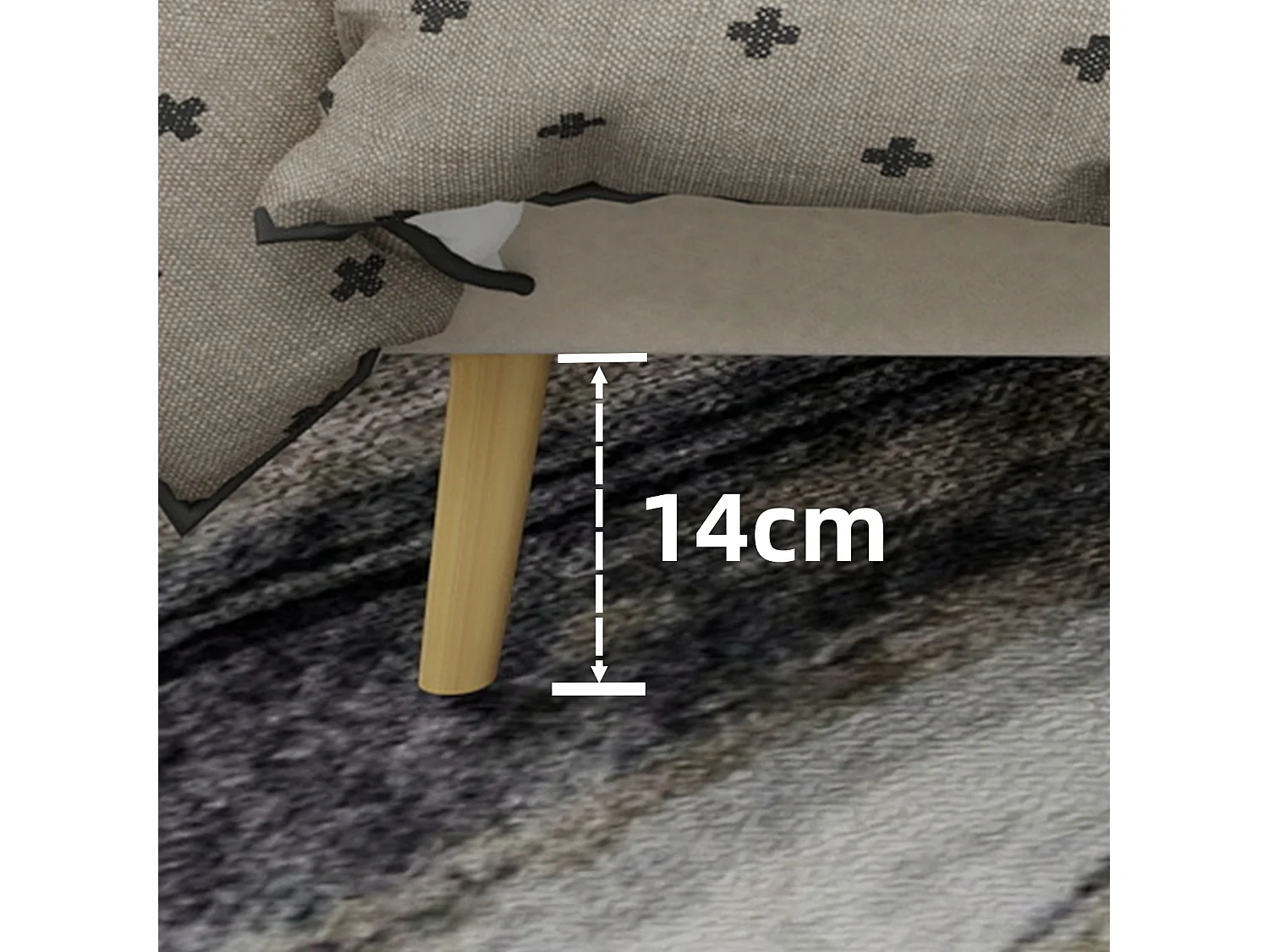 Volwassenenbed 160x200cm in beige fluweel - Gestoffeerd bed met hoofdbord, matras niet inbegrepen