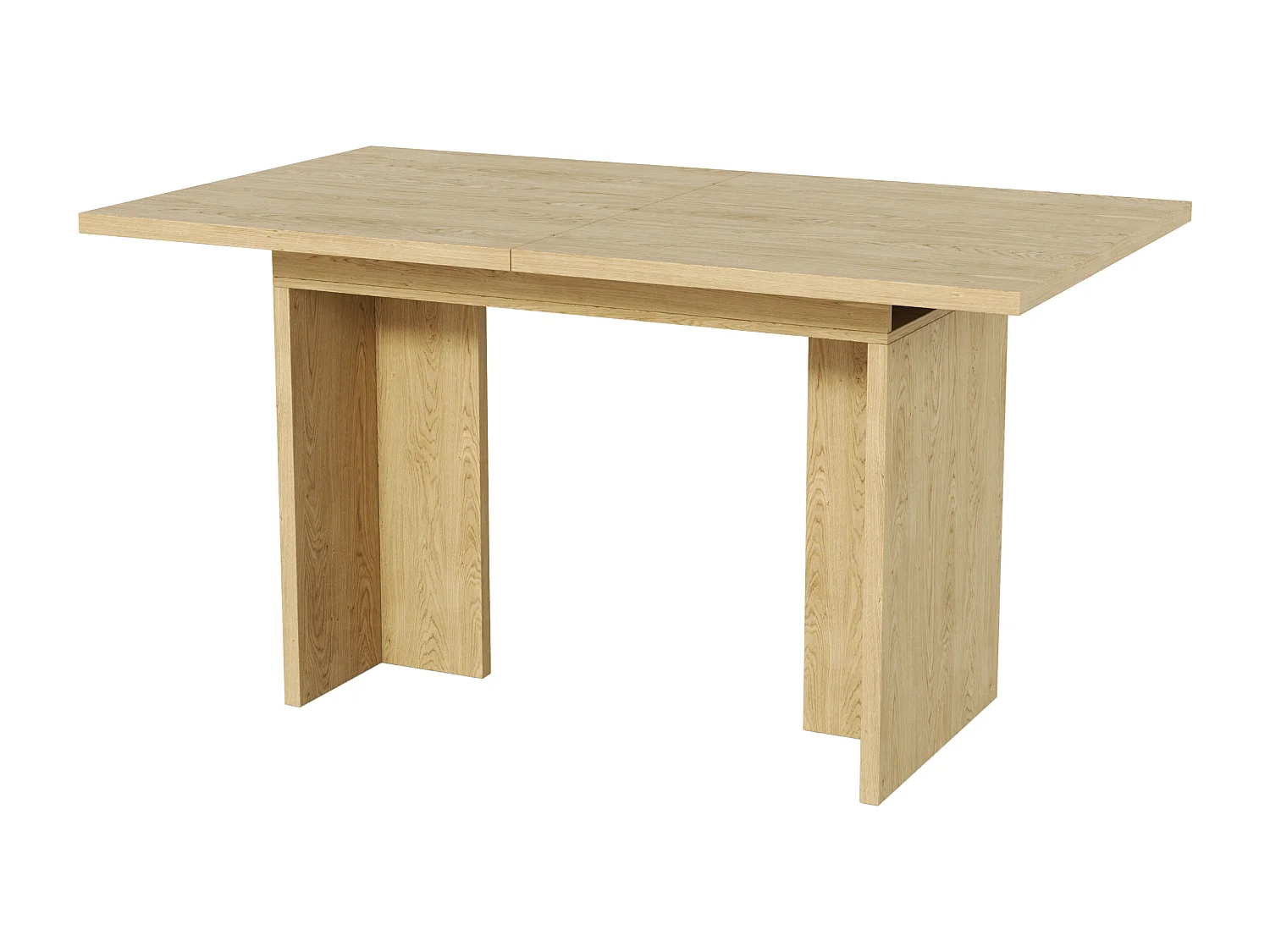 Table à manger extensible 140/180x80 cm pour 6 à 8 personnes - Naturel clair