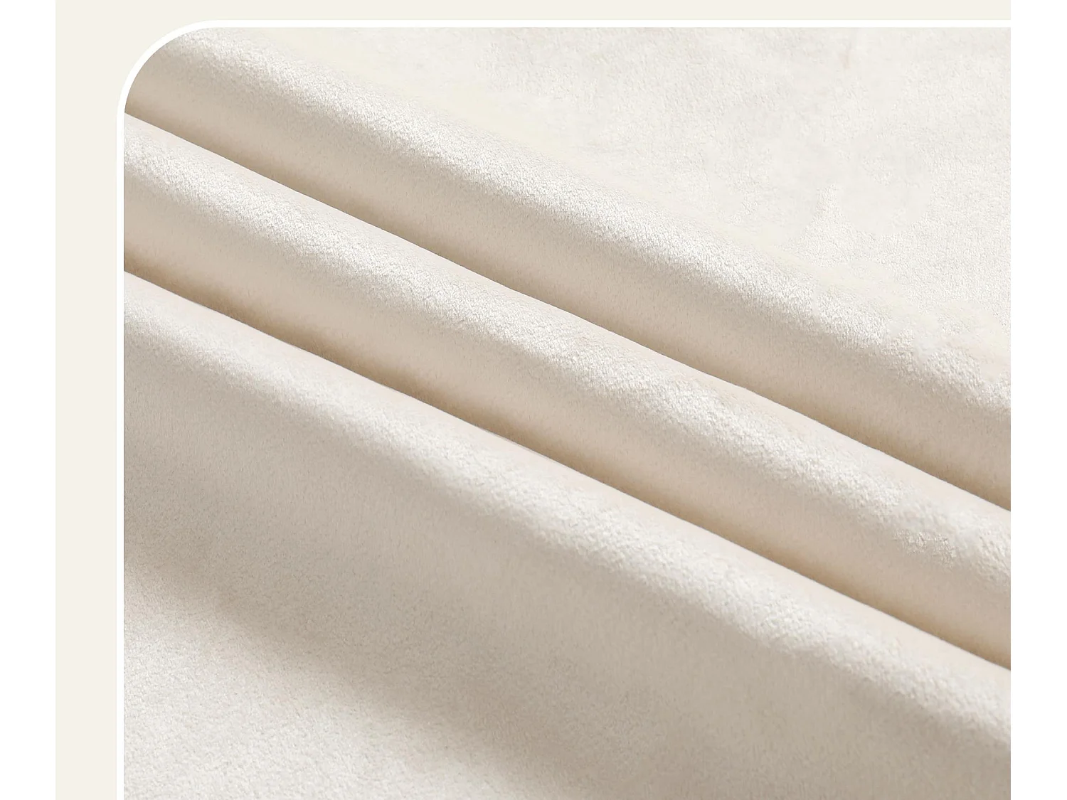 Lit enfant capitonné 90x200cm - Oreillers réglables - Pieds en bois massif - Velours - Beige (Matelas non inclus)