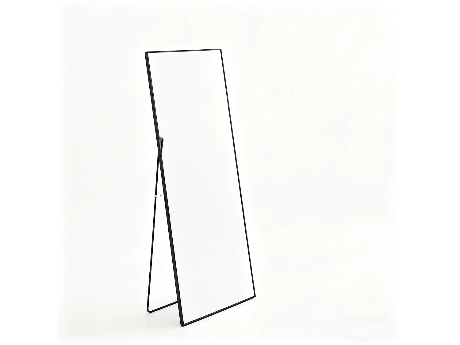 Vrijstaande spiegel 150 x 40 cm - staande spiegel, frame van aluminiumlegering - wandspiegel - zwart