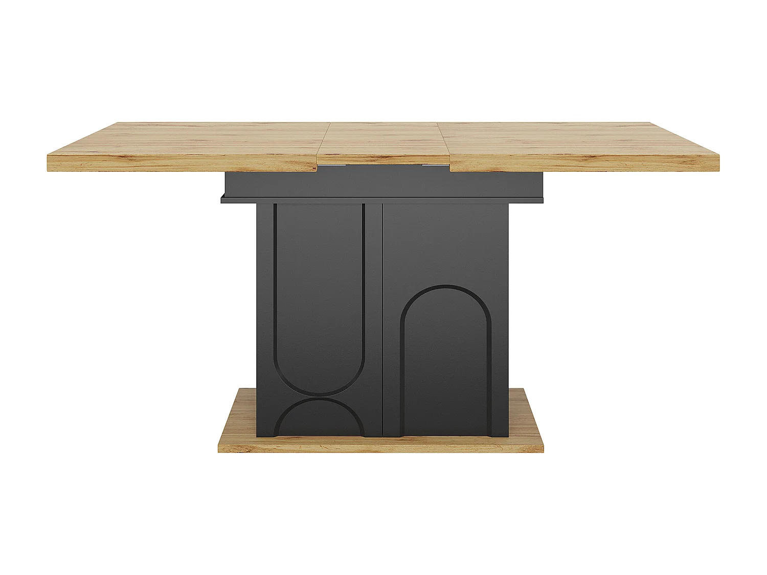 Table à manger extensible pour 4 à 6 personnes avec rangement - Couleur bois