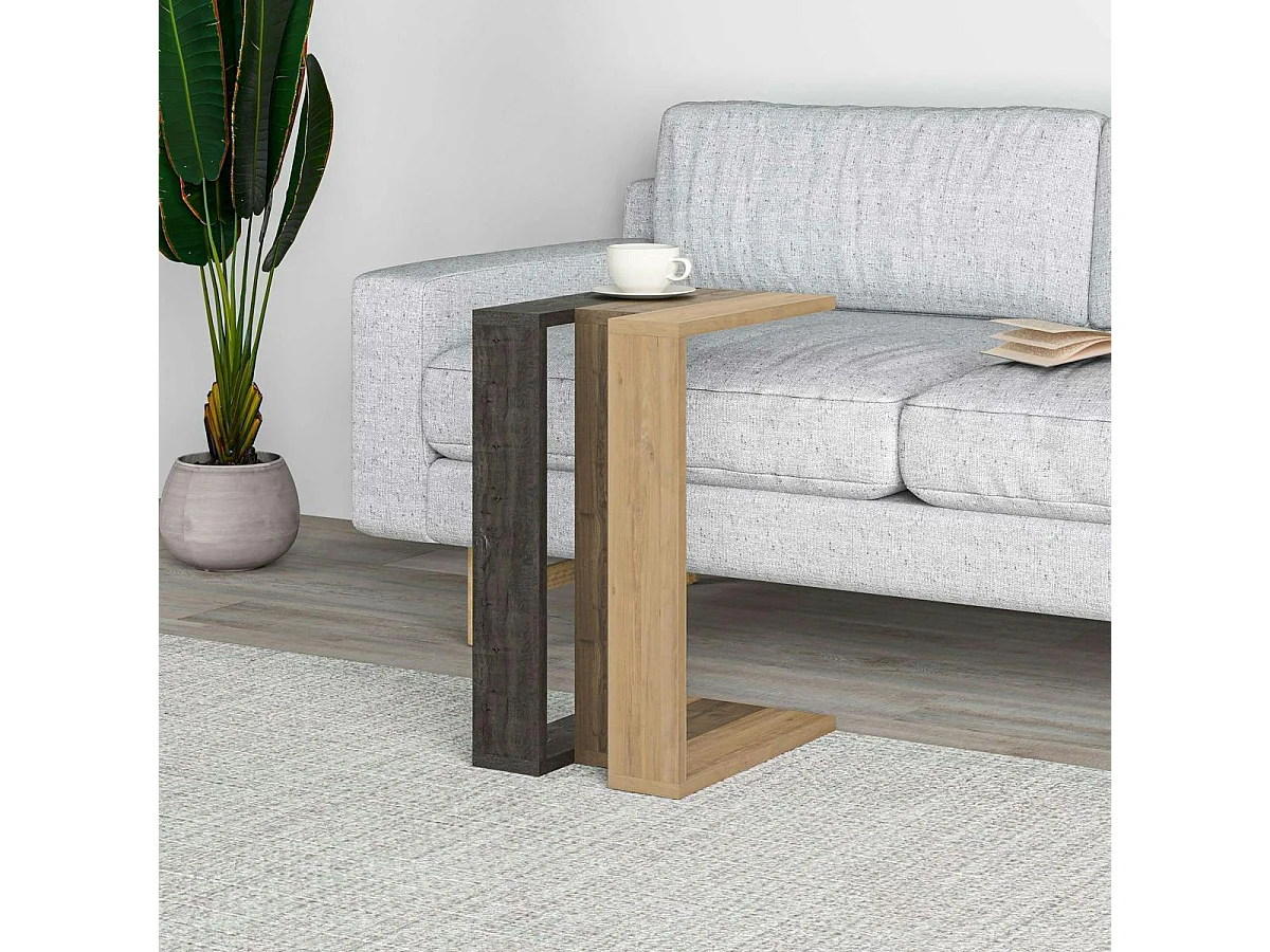 Tablette canapé décor 3 bois profil équerre MARFA