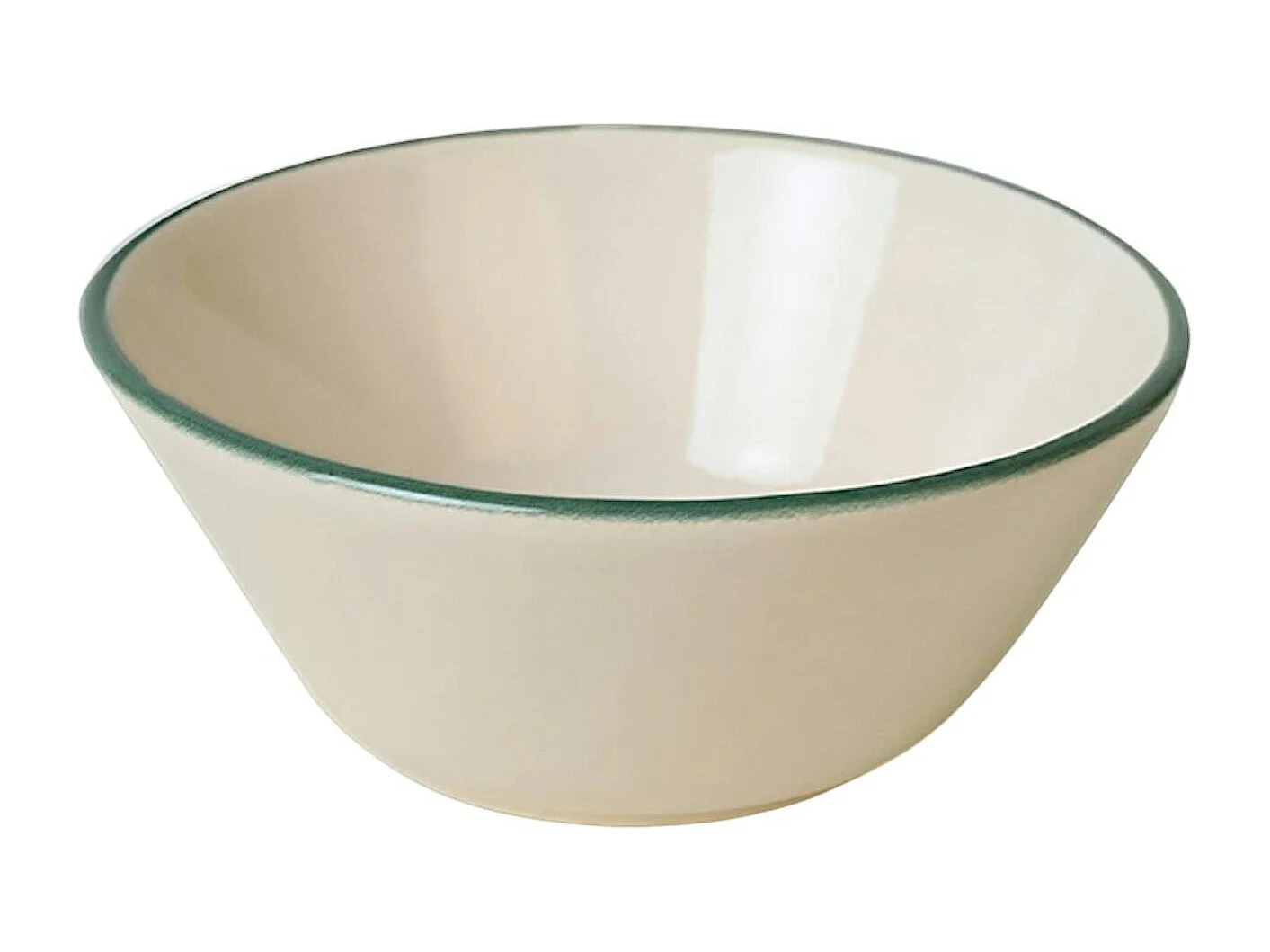 Bol céréales à bord vert en céramique (lot de 6) EFIRA
