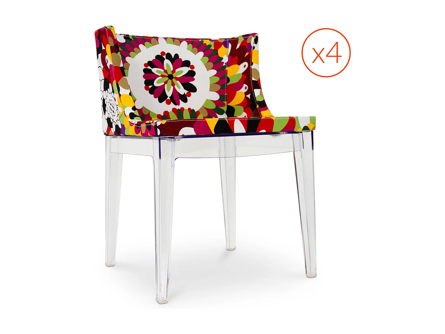 Chaise Madame - Lot de 4 Transparent