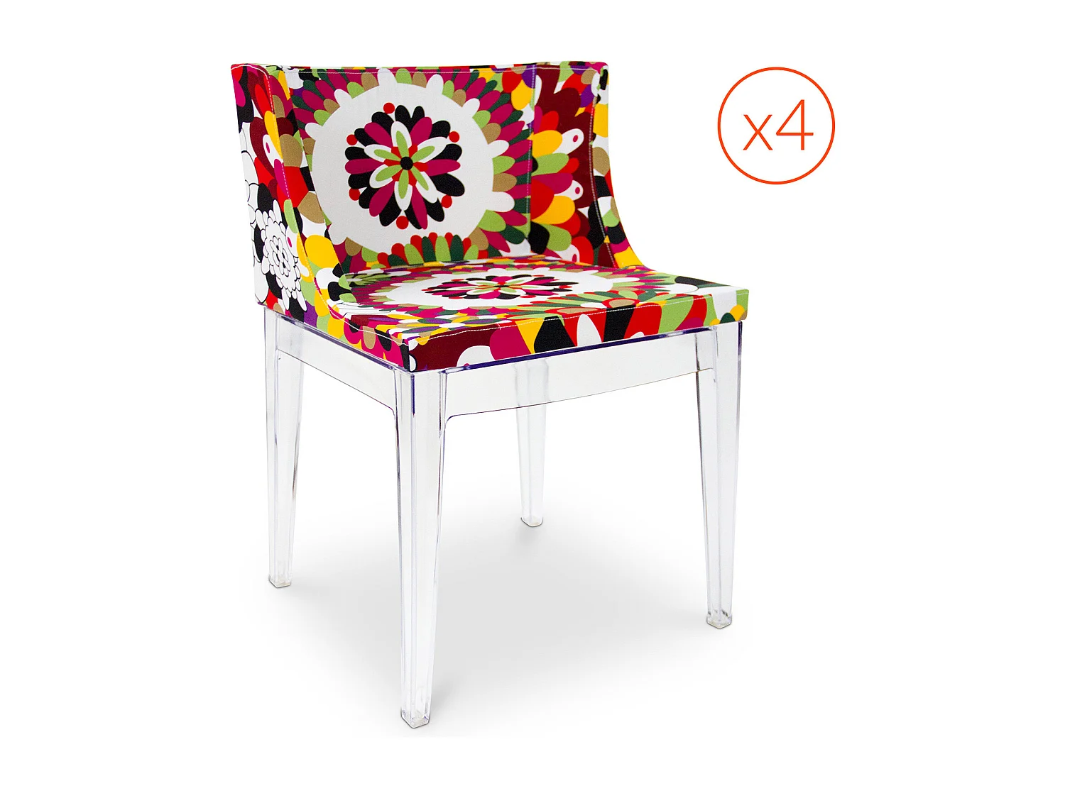 Chaise Madame - Lot de 4 Bois naturel