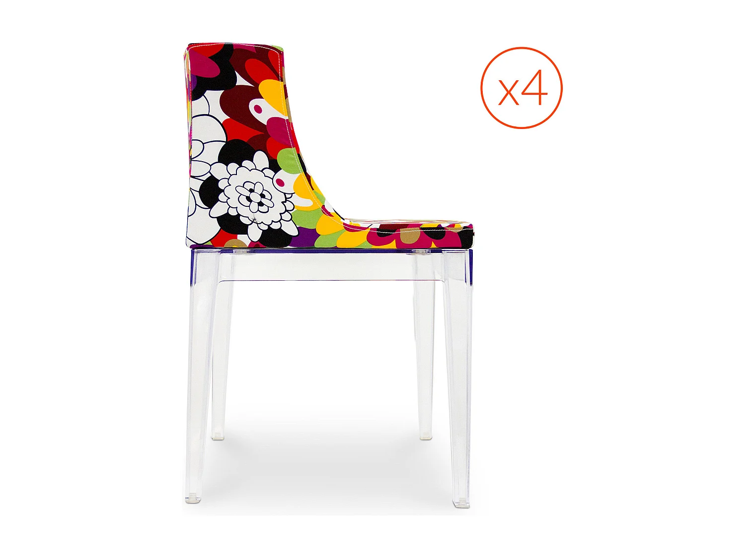 Chaise Madame - Lot de 4 Bois naturel