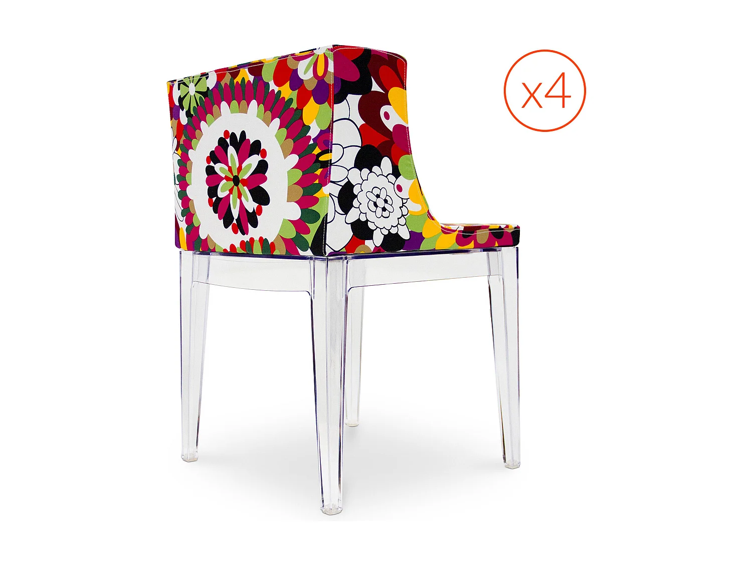 Chaise Madame - Lot de 4 Bois naturel