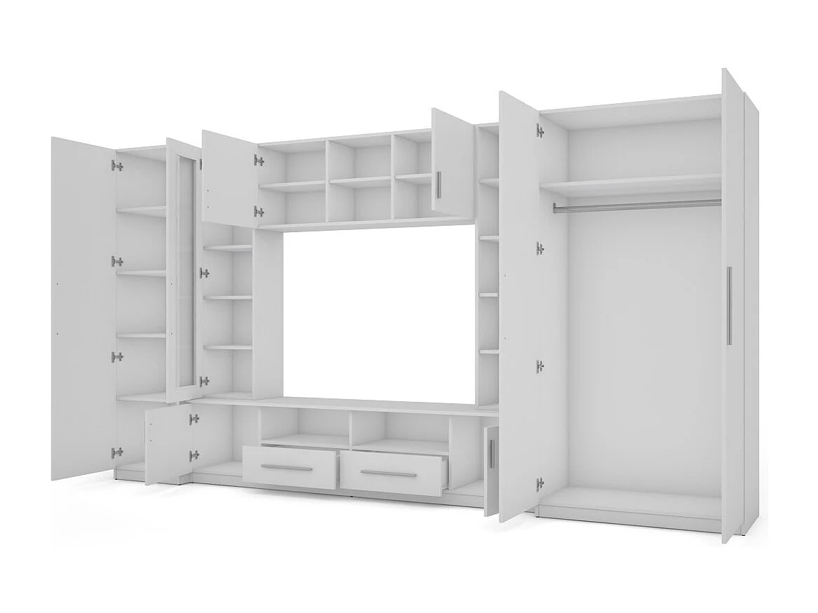 Parete attrezzata con grandi armadi e pensili NEPTUN – Direttamente dal produttore EMEBLAST