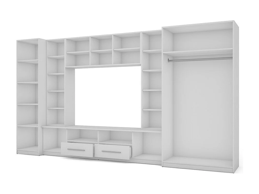 Parete attrezzata con grandi armadi e pensili NEPTUN – Direttamente dal produttore EMEBLAST