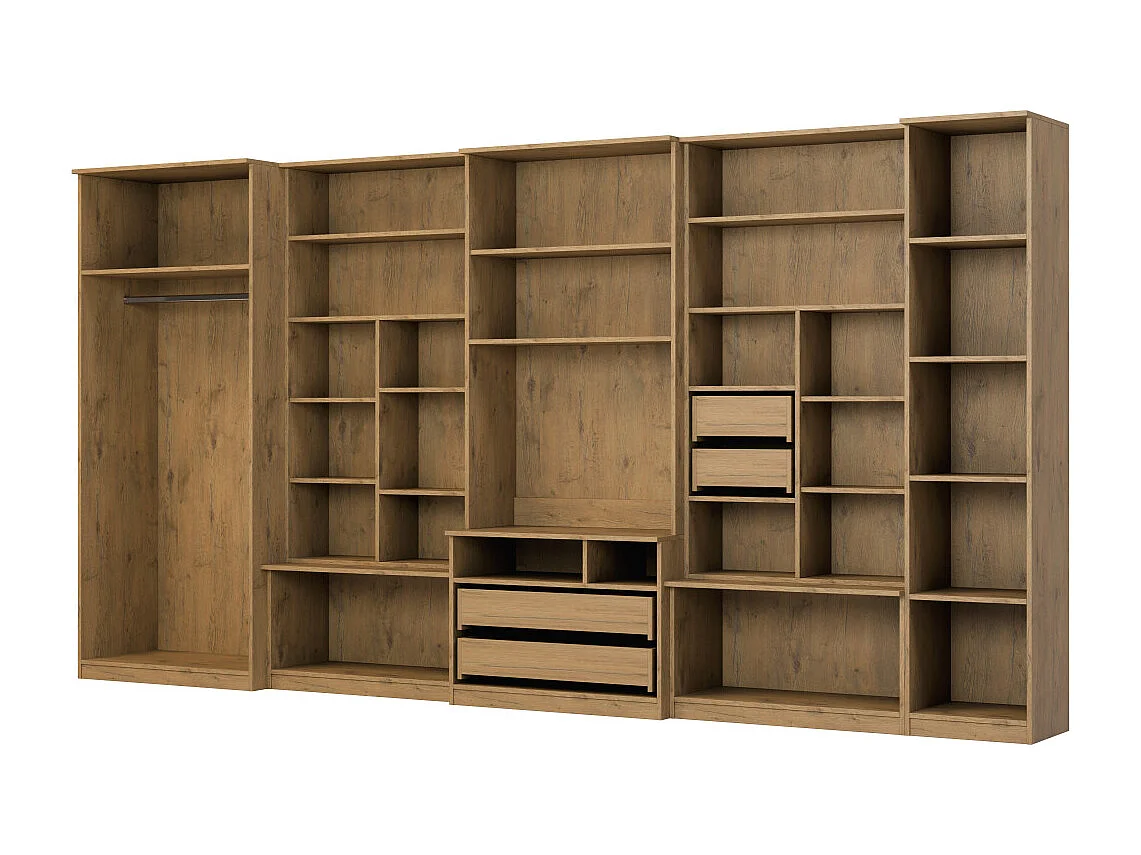 Parete attrezzata con grandi armadi e pensili LENA – Direttamente dal produttore EMEBLAST