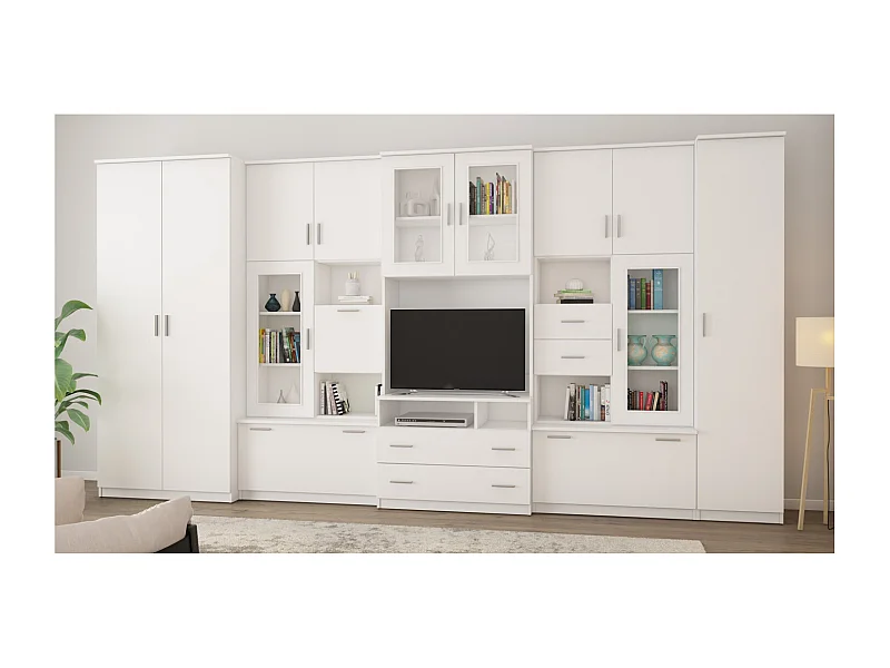 Parete attrezzata con grandi armadi e pensili LENA – Direttamente dal produttore EMEBLAST