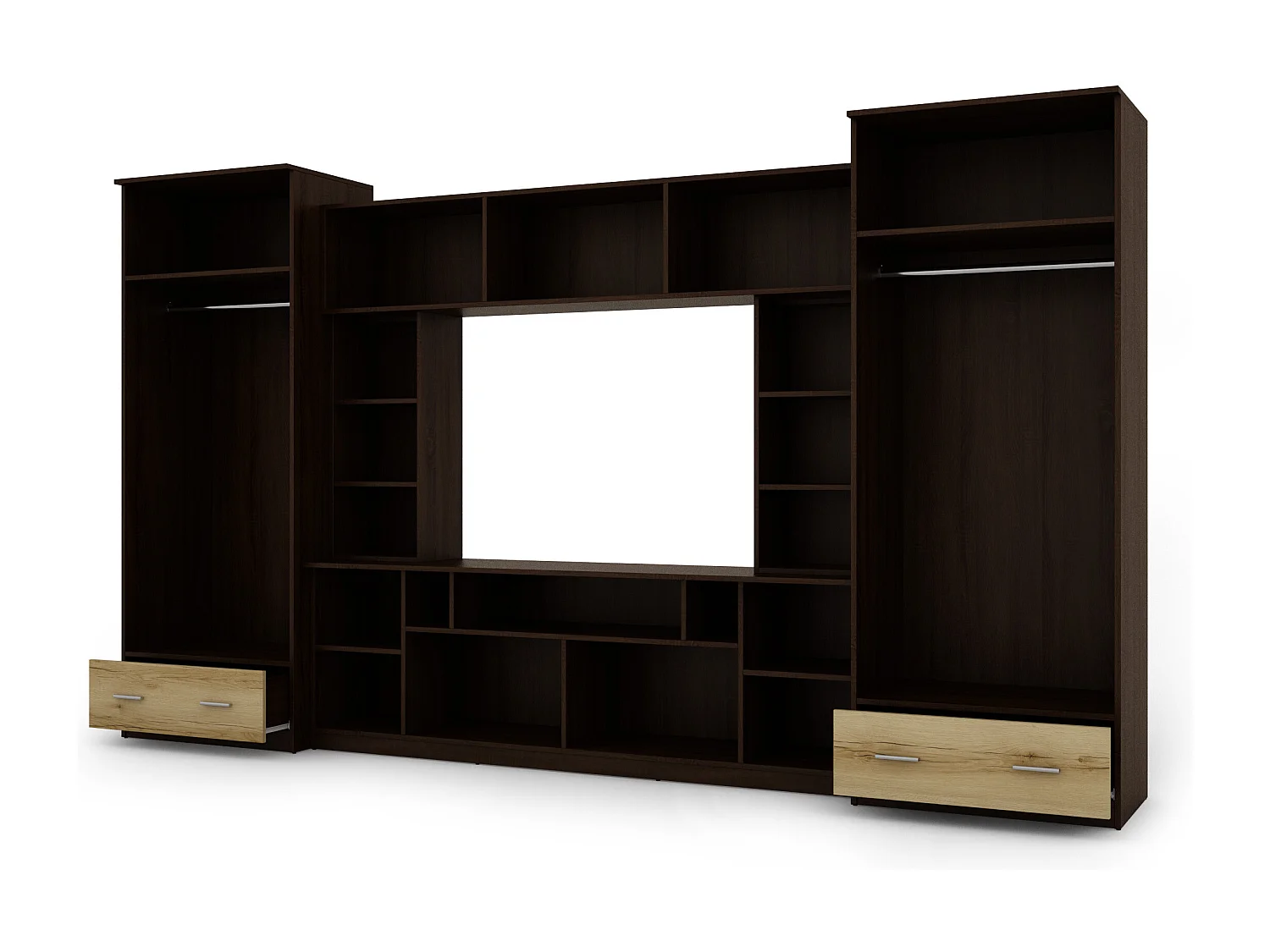 Parete attrezzata con grandi armadi e pensili – Direttamente dal produttore EMEBLAST