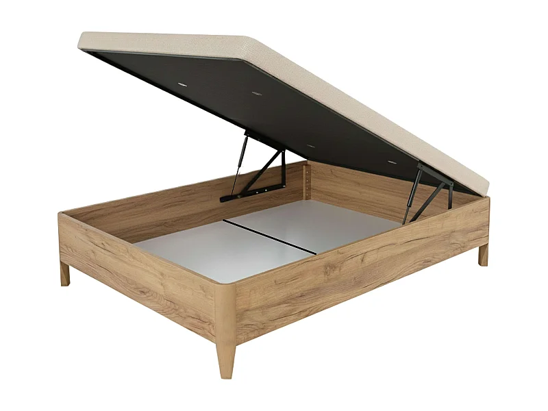 Canapé Cope madera bombines de gas tapa anti curva roble Amazonas 90x190 cm