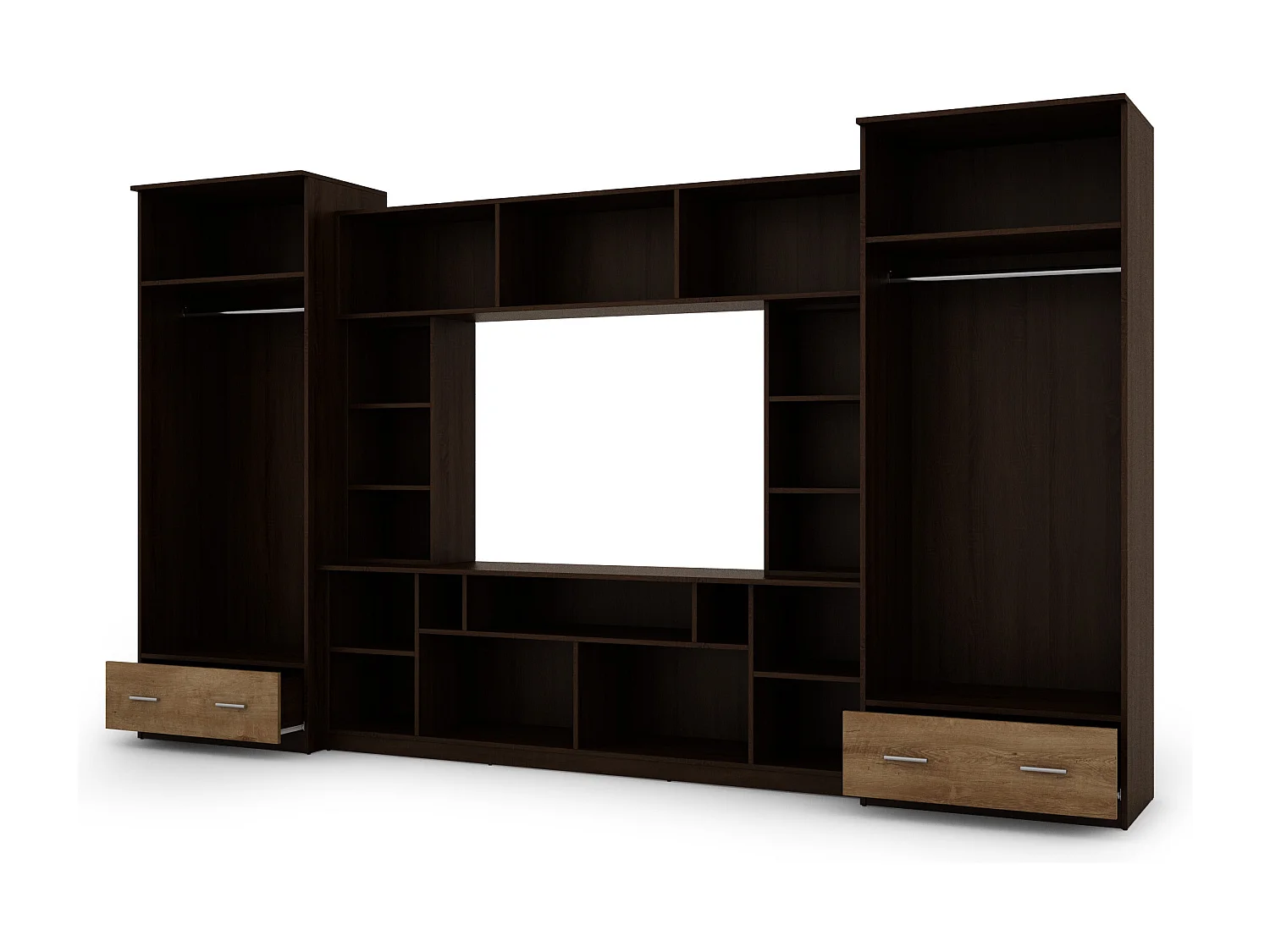 Parete attrezzata con grandi armadi e pensili – Direttamente dal produttore EMEBLAST