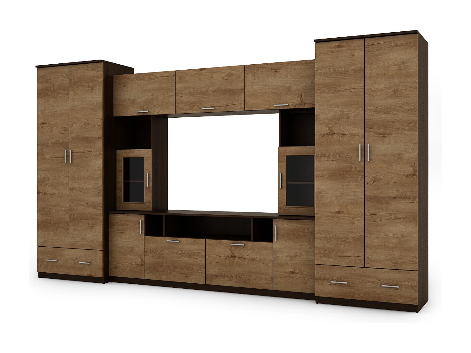 Parete attrezzata con grandi armadi e pensili – Direttamente dal produttore EMEBLAST