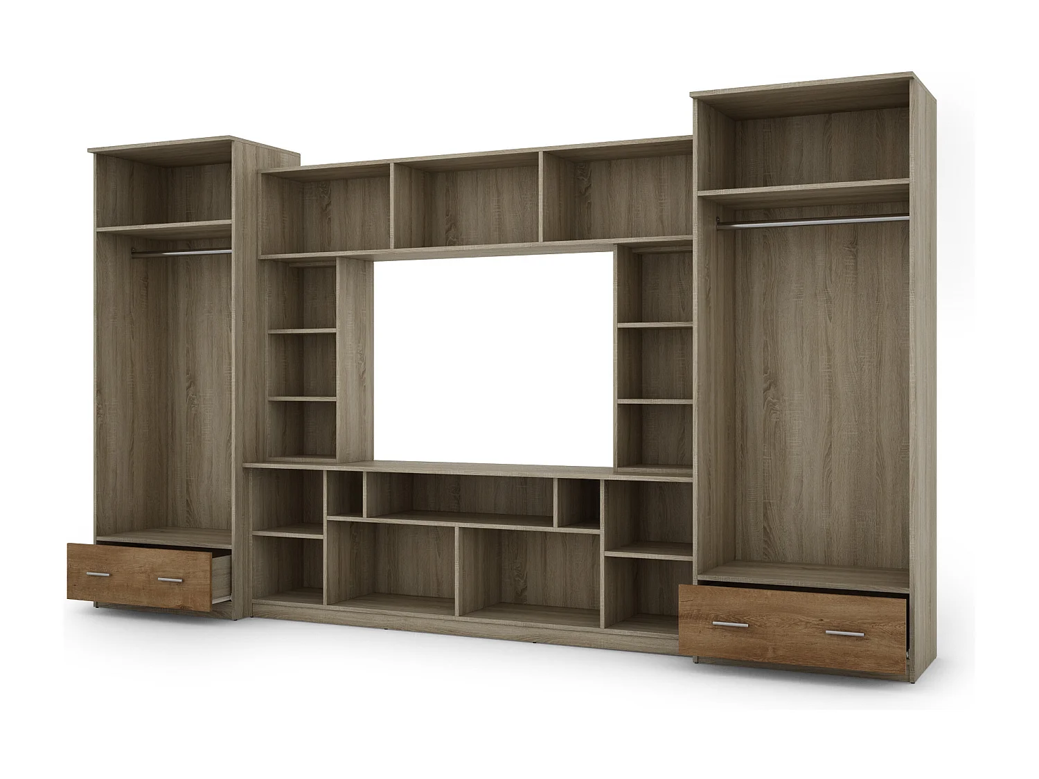 Parete attrezzata con grandi armadi e pensili – Direttamente dal produttore EMEBLAST