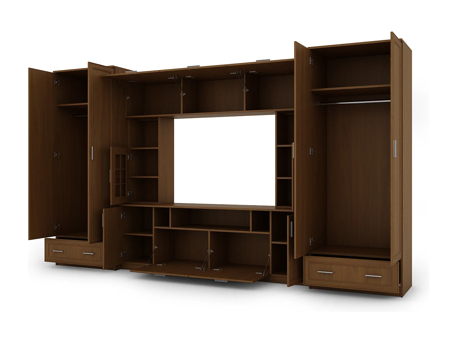 Meuble de séjour complet avec grandes armoires et rangements hauts – Direct fabricant EMEBLAST