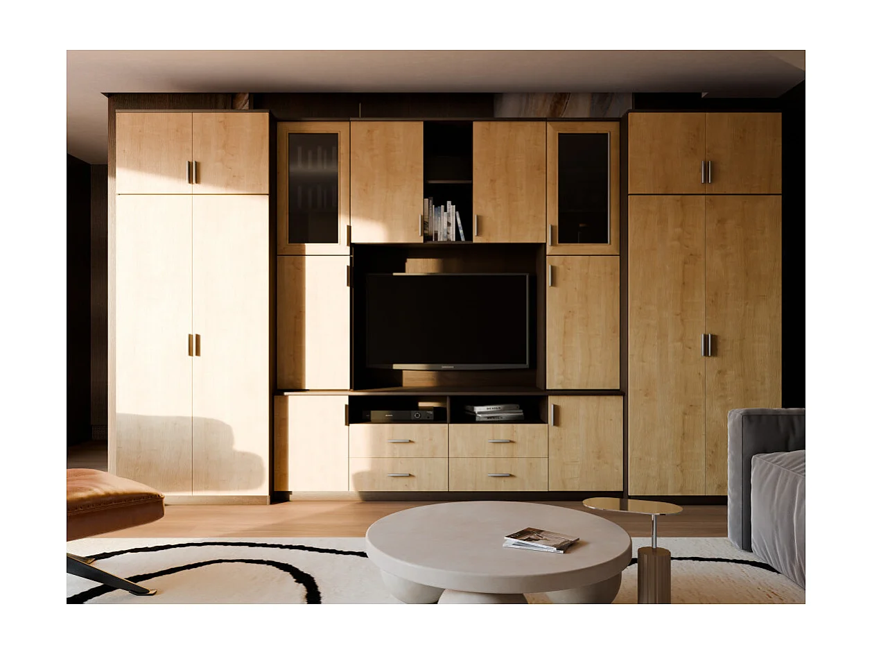 Meuble de séjour complet avec grandes armoires et rangements hauts SAWA – Direct fabricant EMEBLAST