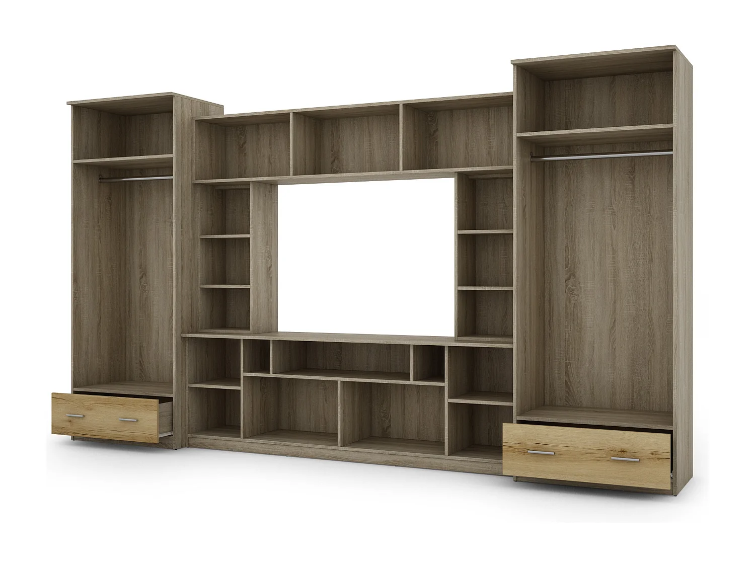 Meuble de séjour complet avec grandes armoires et rangements hauts – Direct fabricant EMEBLAST