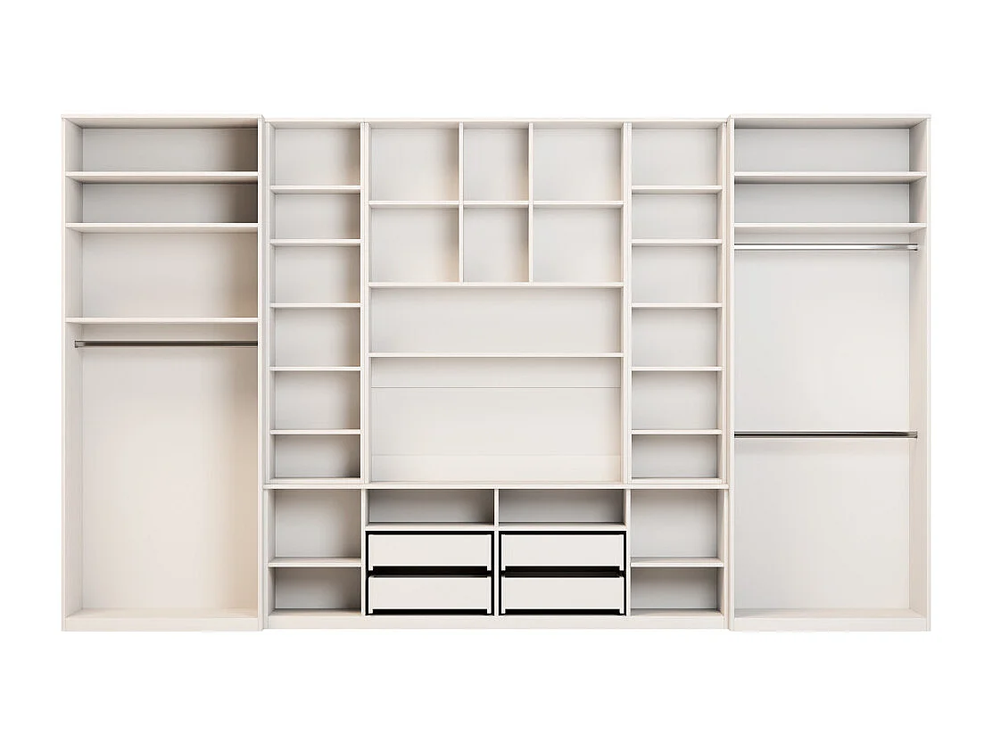 Parete attrezzata con grandi armadi e pensili SAWA – Direttamente dal produttore EMEBLAST