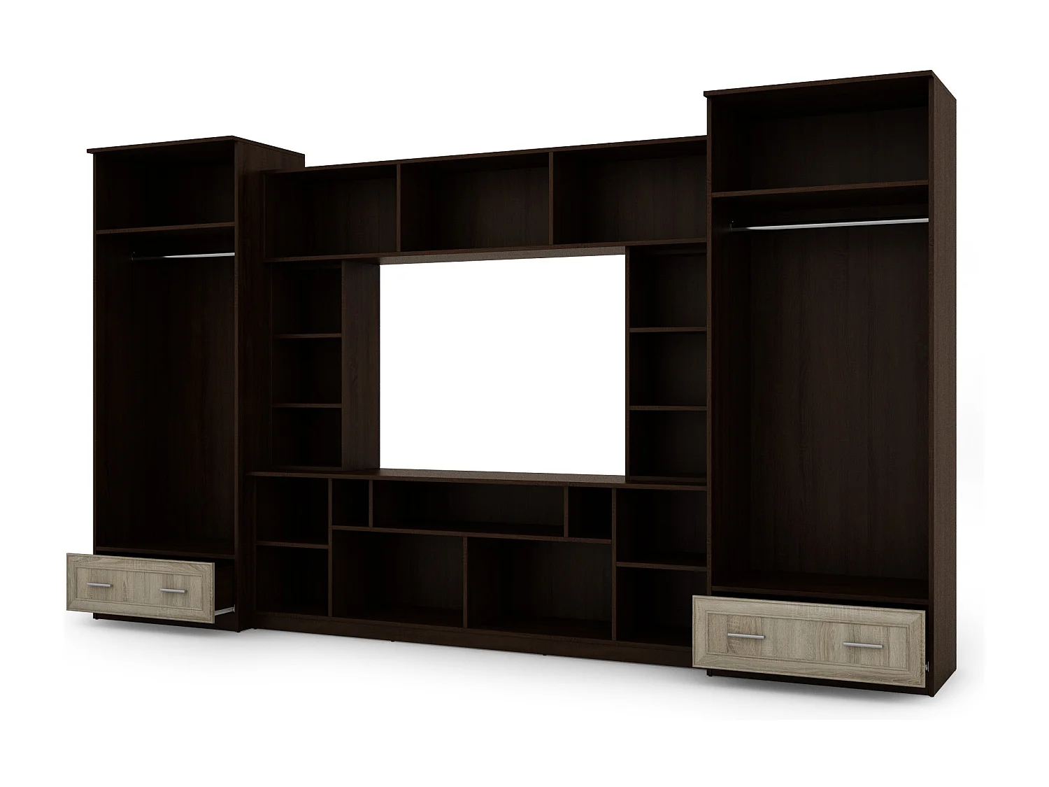 Meuble de séjour complet avec grandes armoires et rangements hauts – Direct fabricant EMEBLAST