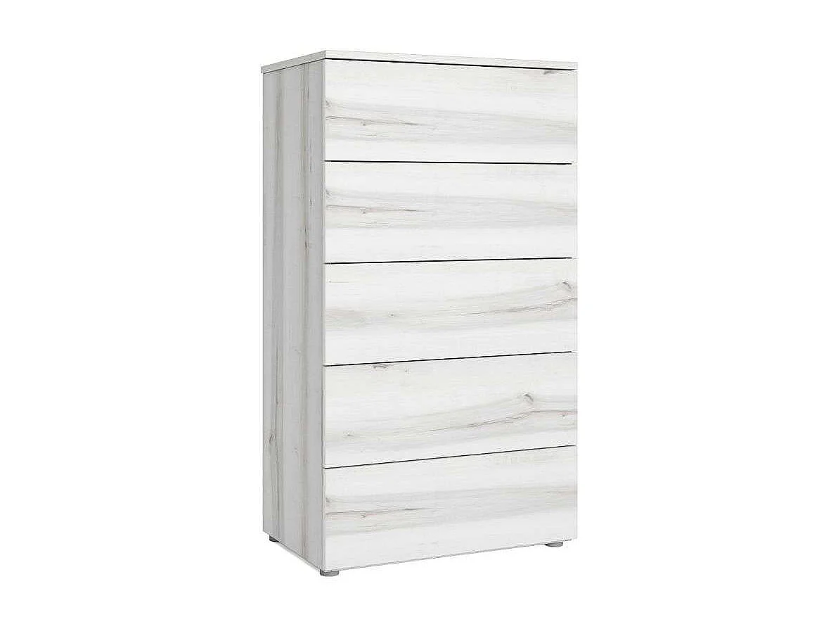 Pack Muebles Dormitorio Blanco Albo: Cabecero, 2 Mesitas, Cama, Cómoda