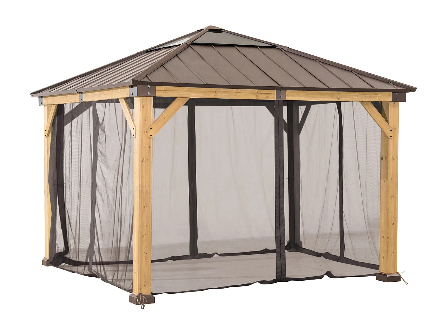 Moustiquaire de remplacement SUNJOY pour tonnelles en bois de 273 cm x 273 cm