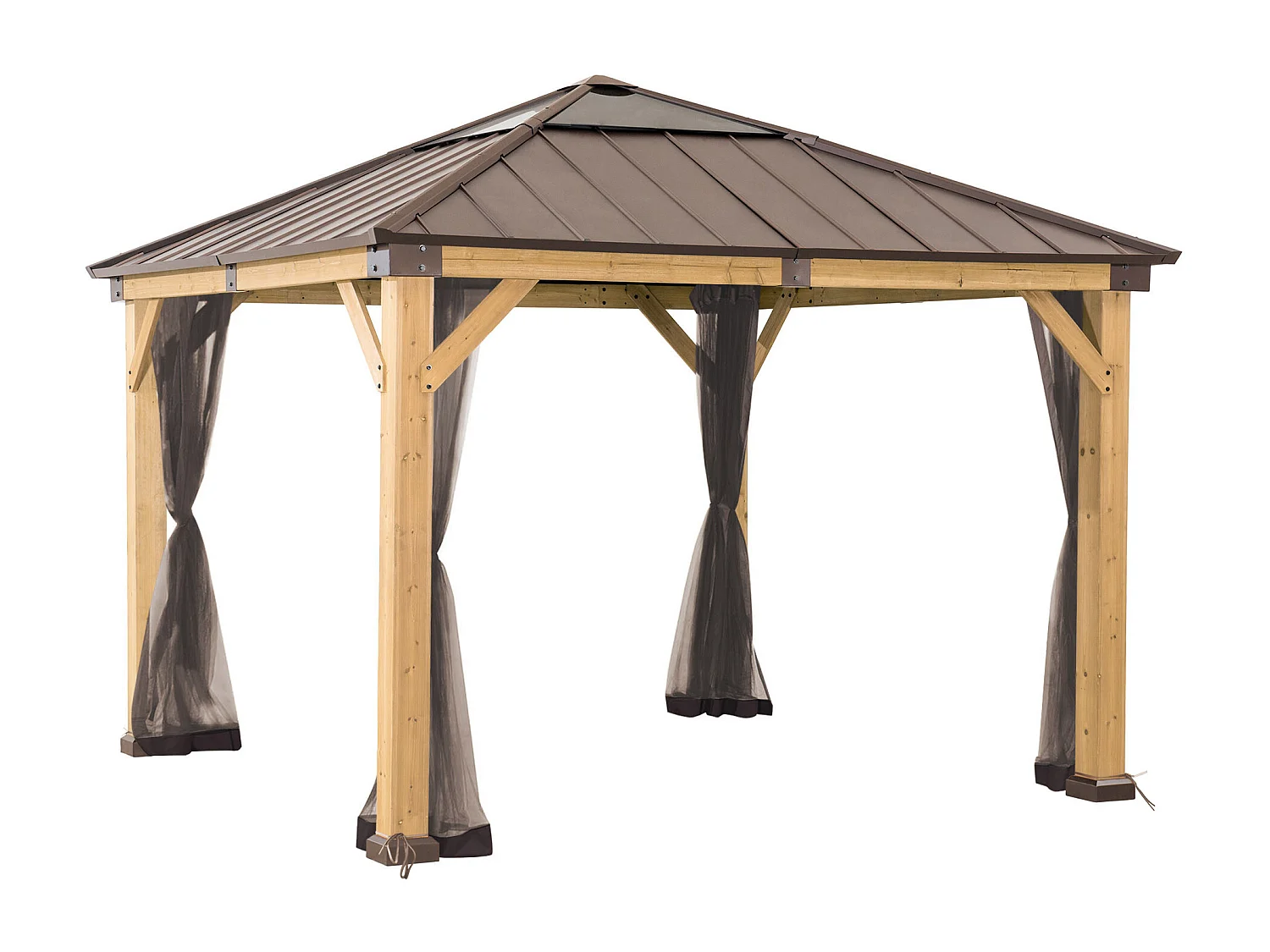 Moustiquaire de remplacement SUNJOY pour tonnelles en bois de 273 cm x 273 cm