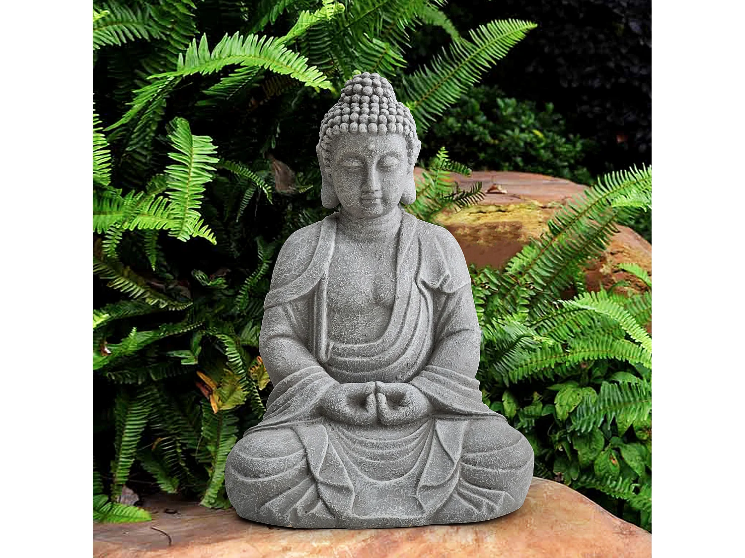 SUNJOY Grande statue de Bouddha décorative pour le jardin