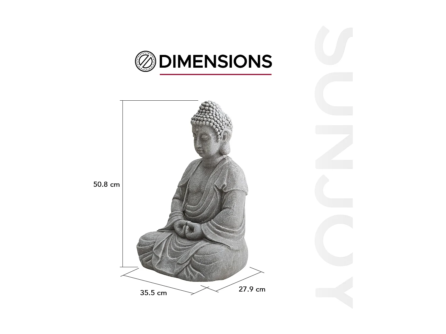 SUNJOY Grande statue de Bouddha décorative pour le jardin